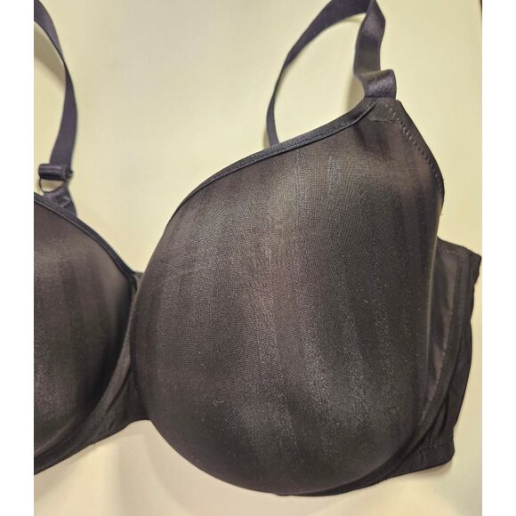 Cleo Bra plus size 38H Black Foam Cups Underwire supportive Smooth Feminine Sexy - Picture 8 of 10